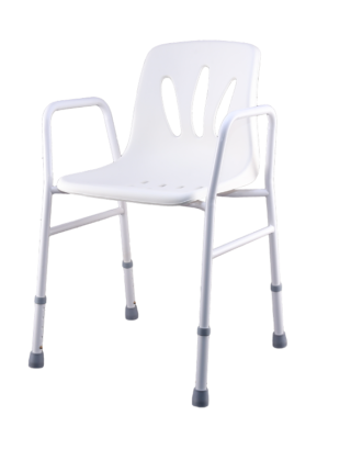 Silla de ducha concha esmaltada blanca